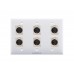 Placa Tapa 6 puertos XLR Canon soldables en ABS